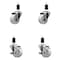 Service Caster 3'' SS Nylon Wheel Swivel 1-3/8'' Expanding Stem Caster Set 2 Brakes, 4PK SCC-SSEX20S314-NYS-2-TLB-2-138 - alternate 1